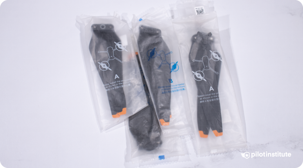 Photo of extra drone propeller blades.