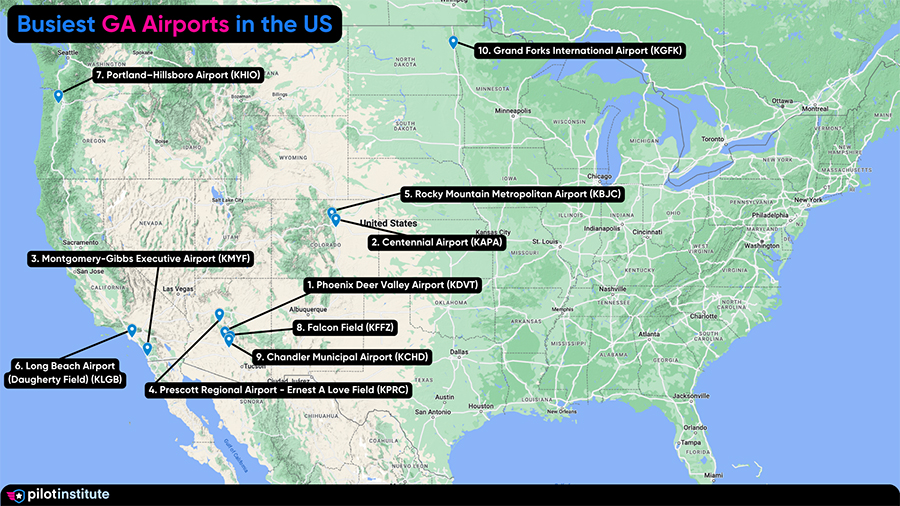 Busiest General Aviation Airports in the US Pilot Institute