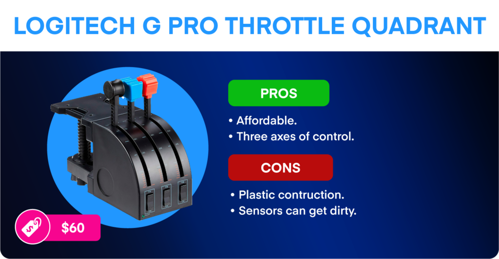 Logitech G Pro Throttle pros, cons, and price.