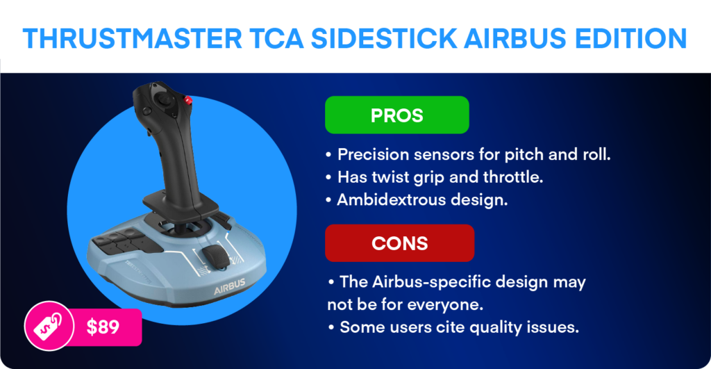 Thrustmaster TCA Sidestick Airbus Edition pros, cons, and price.