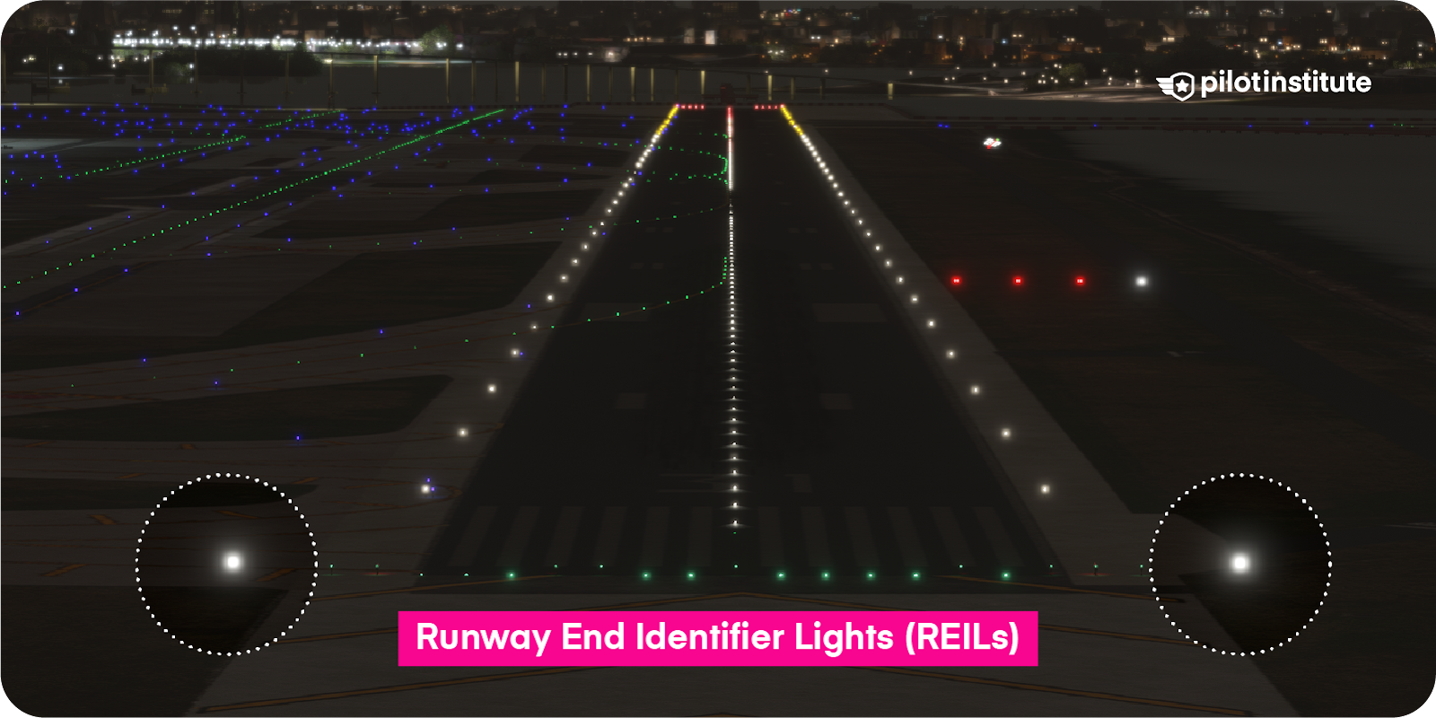 Runway End Identifier Lights (REILs).