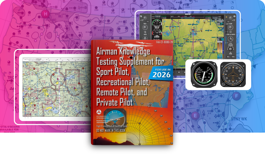 Airman Knowledge Testing Supplement for sport, recreational, remote and private pilot FAA-CT-8080-2H cover — Pilot Institute