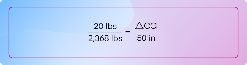 Calculating weight shift formula, part 1.