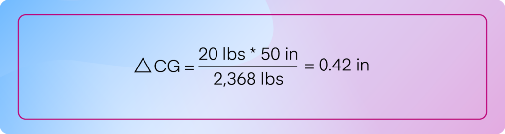 Calculating weight shift formula, part 1.