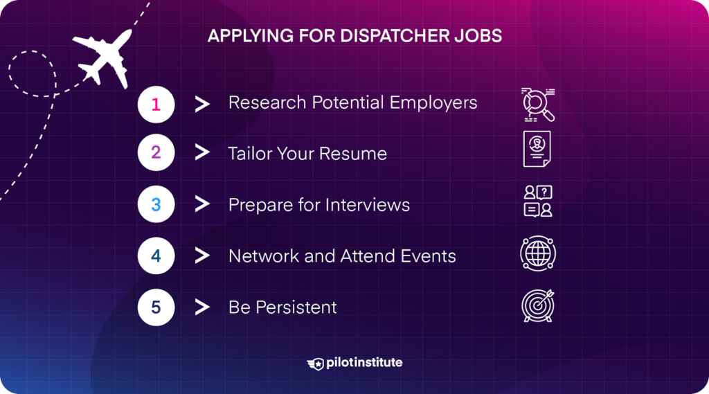 Five tips for applying for dispatcher jobs.