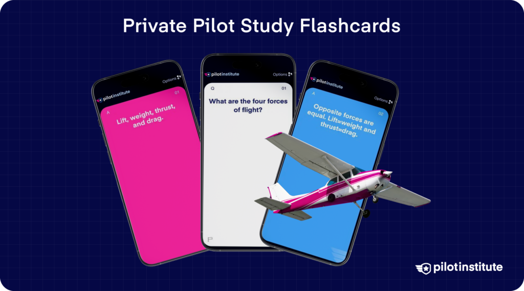 Image of the Free Pilot Institute Apps for Part 107 Study Flashcards